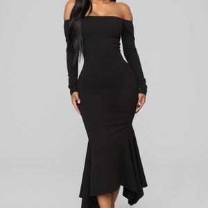 Off Shoulder Midi Dress